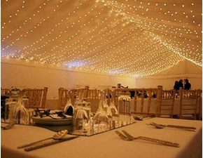 Lichtvorhang 3x6 m - 600 LED - warmweiß