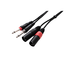Kabel 2x Klinke M 6,3 mm - 2x XLR M
